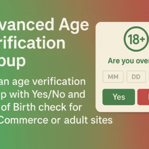 Advanced Age Verification Popup Plugin